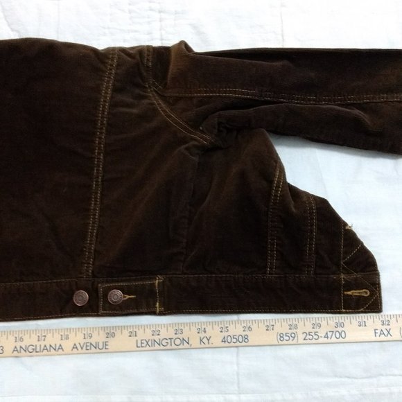 Old Navy Jacket Corduroy Brown XS Stretch Trucker - Picture 6 of 8